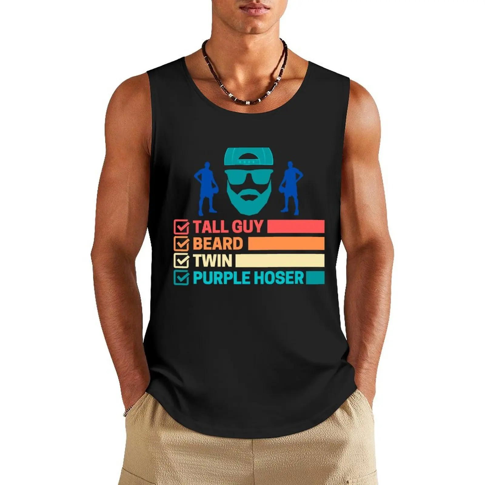 Tall Guy Beard Twins Purple Hoser Tank Top anime clothes Men's gym t-shirt t-shirts man men clothes
Tall Guy Beard Twins Purple Hoser Tank Top anime clothes Men's gym t-shirt t-shirts man men clothes