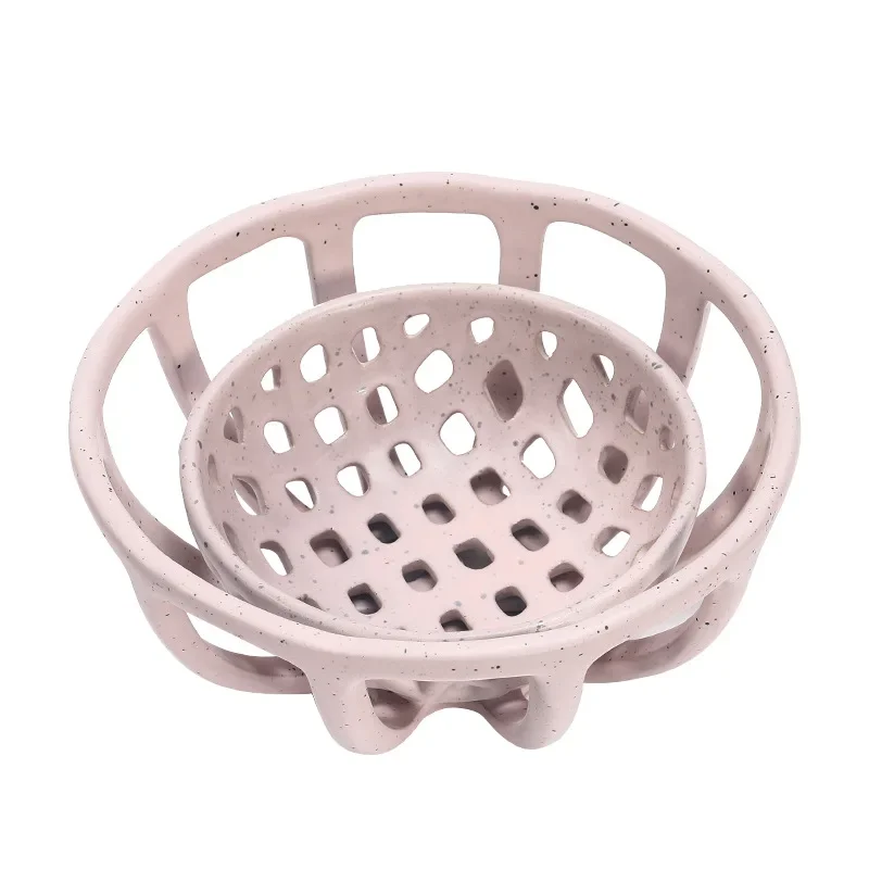 Ceramic Fruit Plate Hollow Drain Basket Living Room Storage Decor Home Kitchen Vegetable Tableware
Ceramic Fruit Plate Hollow Drain Basket Living Room Storage Decor Home Kitchen Vegetable Tableware