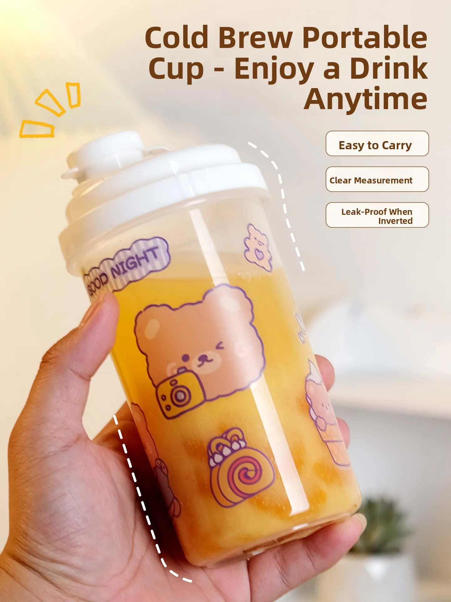Portable Large Capaci Fruit Tea Cold Brew Cup Cute High Aesthetic Value Cold Water Pot Refrigerator Water Bottle Handy Carr...
Portable Large Capaci Fruit Tea Cold Brew Cup Cute High Aesthetic Value Cold Water Pot Refrigerator Water Bottle Handy Carr...