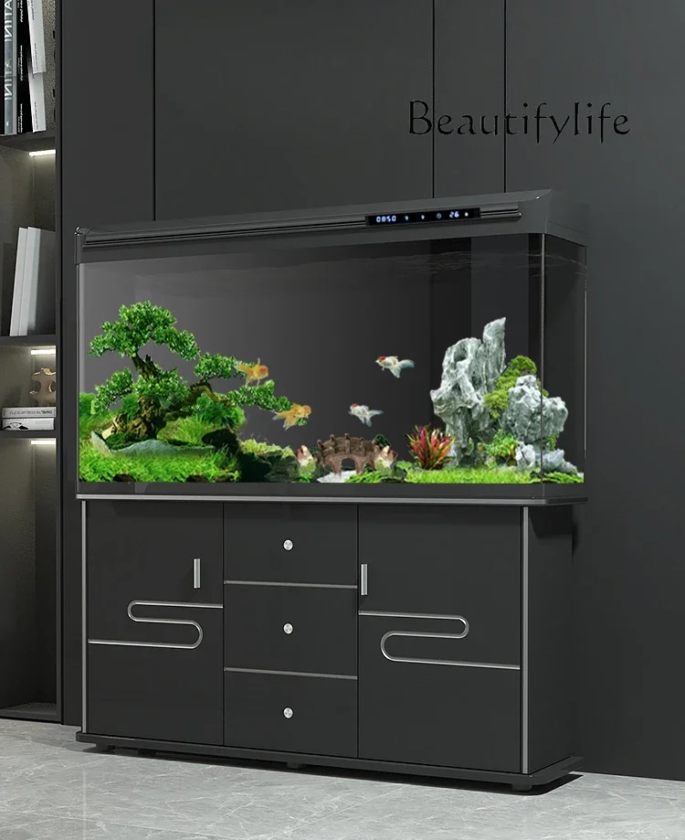 N Fish Tank Маленький и средний аквариум для гостиной на полу для домашней смены воды
N Fish Tank Маленький и средний аквариум для гостиной на полу для домашней смены воды