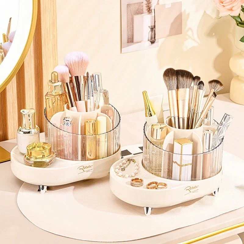 2025 1pcs Rotating Cosmetic Organizer Large Capacity Desktop Transparent Makeup Brush Storage Bucket Compartment Dresser Storage
2025 1pcs Rotating Cosmetic Organizer Large Capacity Desktop Transparent Makeup Brush Storage Bucket Compartment Dresser Storage