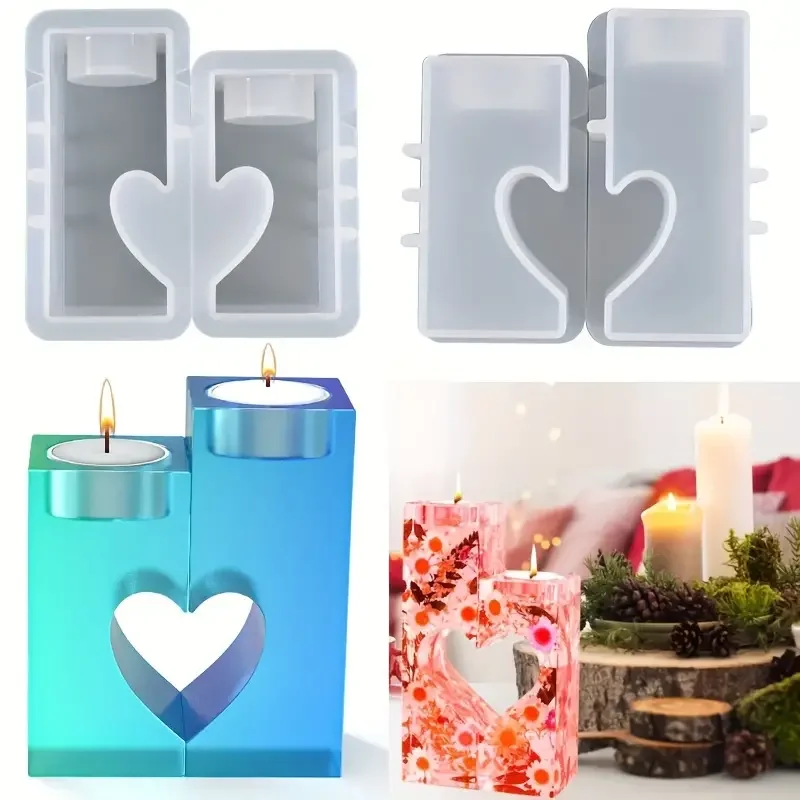 2Pcs/set Heart Candle Holder Silicone Molds DIY Candlestick Casting Epoxy Resin Molds Wedding Party Home Table Decoration
2Pcs/set Heart Candle Holder Silicone Molds DIY Candlestick Casting Epoxy Resin Molds Wedding Party Home Table Decoration