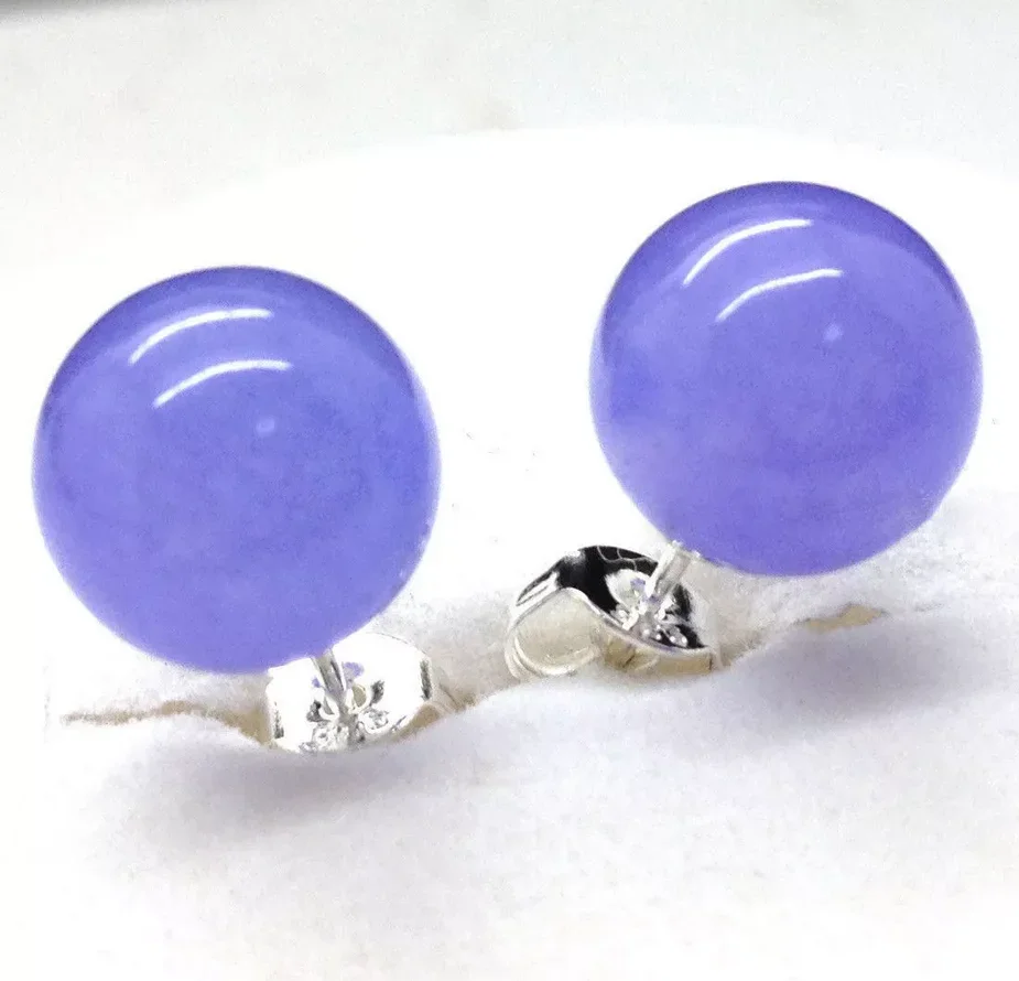 Fine Jewelry Earring Fashion Natural 10mm Lavender Jade Round Beads Silver Stud Earrings
Fine Jewelry Earring Fashion Natural 10mm Lavender Jade Round Beads Silver Stud Earrings