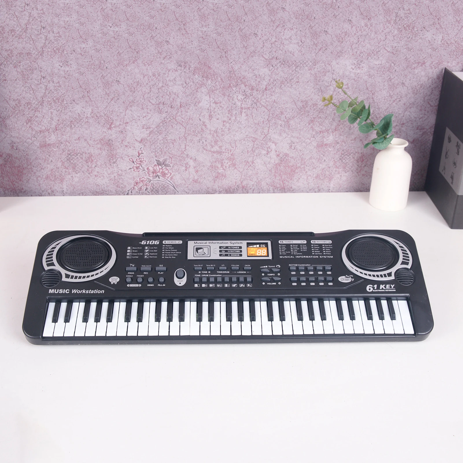 61 Keys Black Digital Music Electronic Keyboard Electric Piano Kids Musical Instrument
61 Keys Black Digital Music Electronic Keyboard Electric Piano Kids Musical Instrument