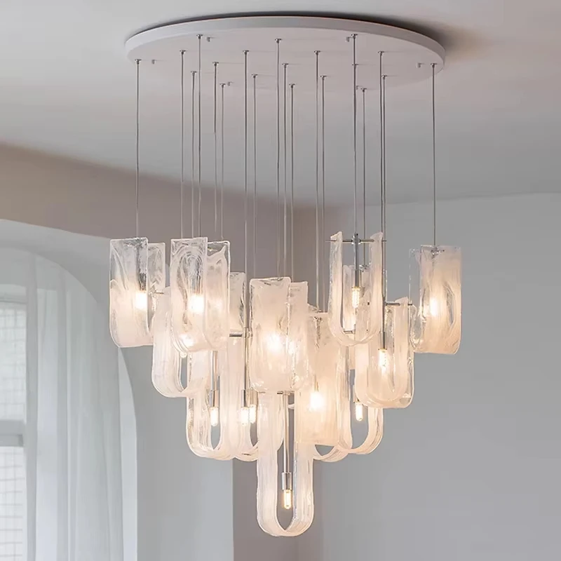 Nordic Cream Glass Pendant Lamp Luxury Modern Stair Chandelier for Bedroom Loft Living Dining Room Glossy Ceiling Lighting Fixtu
Nordic Cream Glass Pendant Lamp Luxury Modern Stair Chandelier for Bedroom Loft Living Dining Room Glossy Ceiling Lighting Fixtu