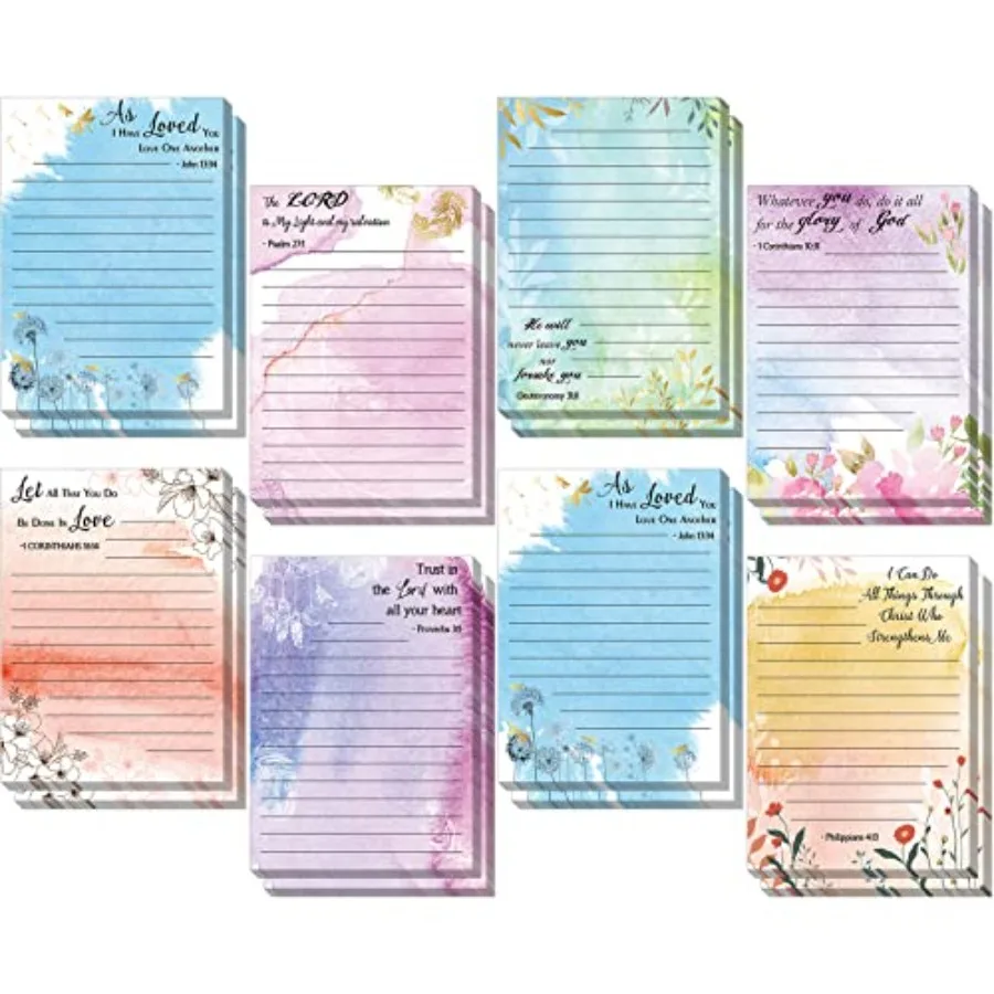 16 Pack Bible Verse Sticky Notes 4 x 5 Inch Christian Memo Pads Religious Bible Quotes Notepads Inspirational Floral Design Adh
16 Pack Bible Verse Sticky Notes 4 x 5 Inch Christian Memo Pads Religious Bible Quotes Notepads Inspirational Floral Design Adh