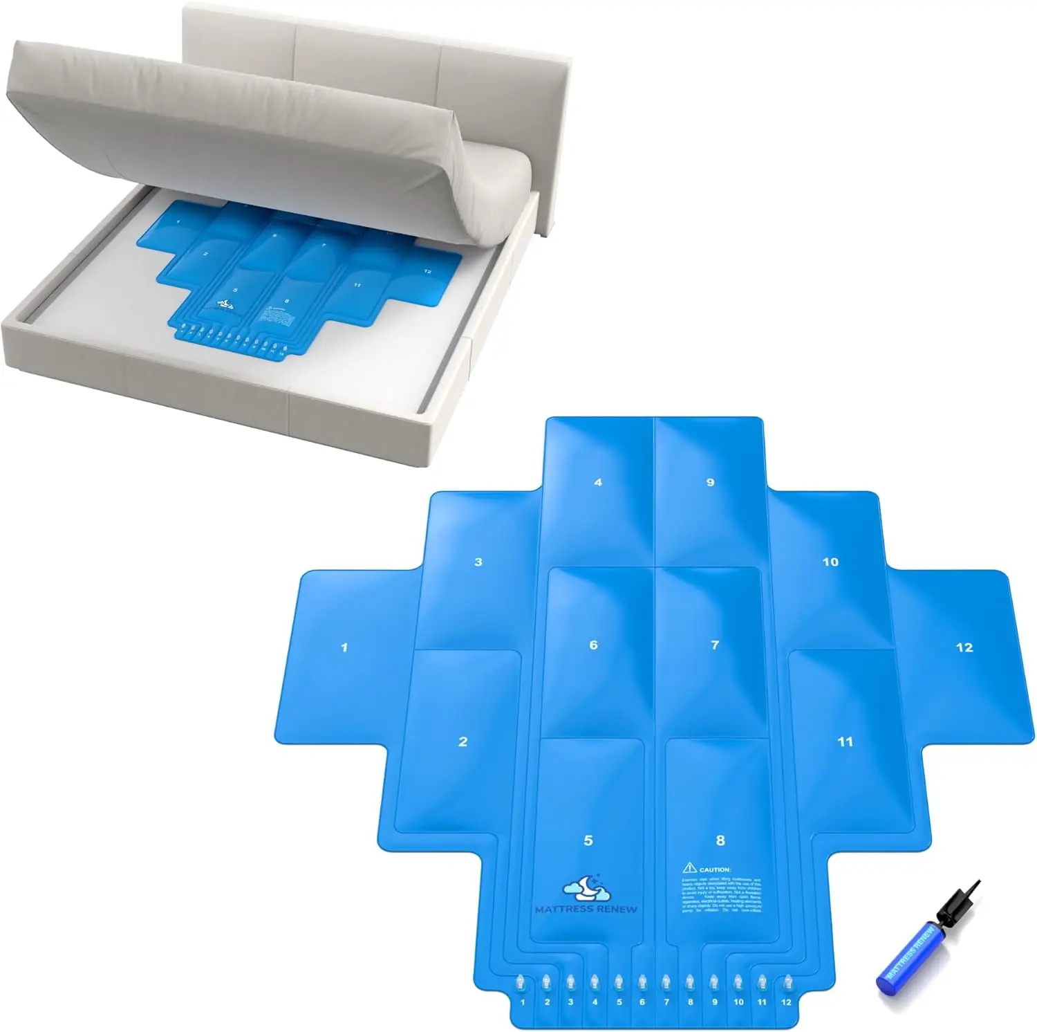 Sagging Mattr Support -12 Zone Customizable Air Support System - One Size Fits All Solution - Inflate The Sections Needed For
Sagging Mattr Support -12 Zone Customizable Air Support System - One Size Fits All Solution - Inflate The Sections Needed For