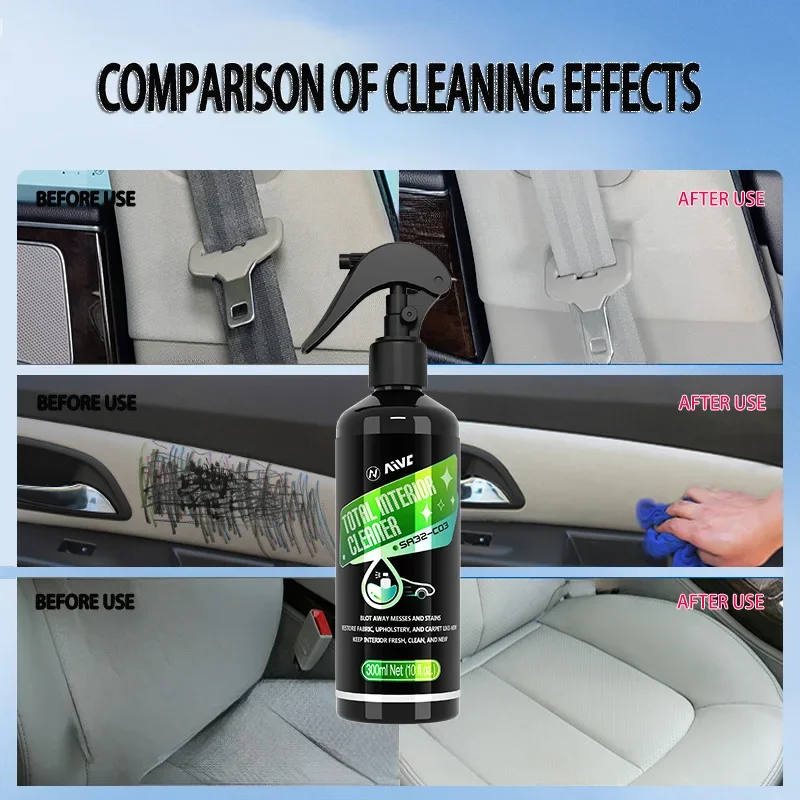 AIVC Car Interior Cleaner Leather Fabric Roof Cleaner No-Wash Seat Belt Cleaner Strong Decontamination Car Wash Details
AIVC Car Interior Cleaner Leather Fabric Roof Cleaner No-Wash Seat Belt Cleaner Strong Decontamination Car Wash Details