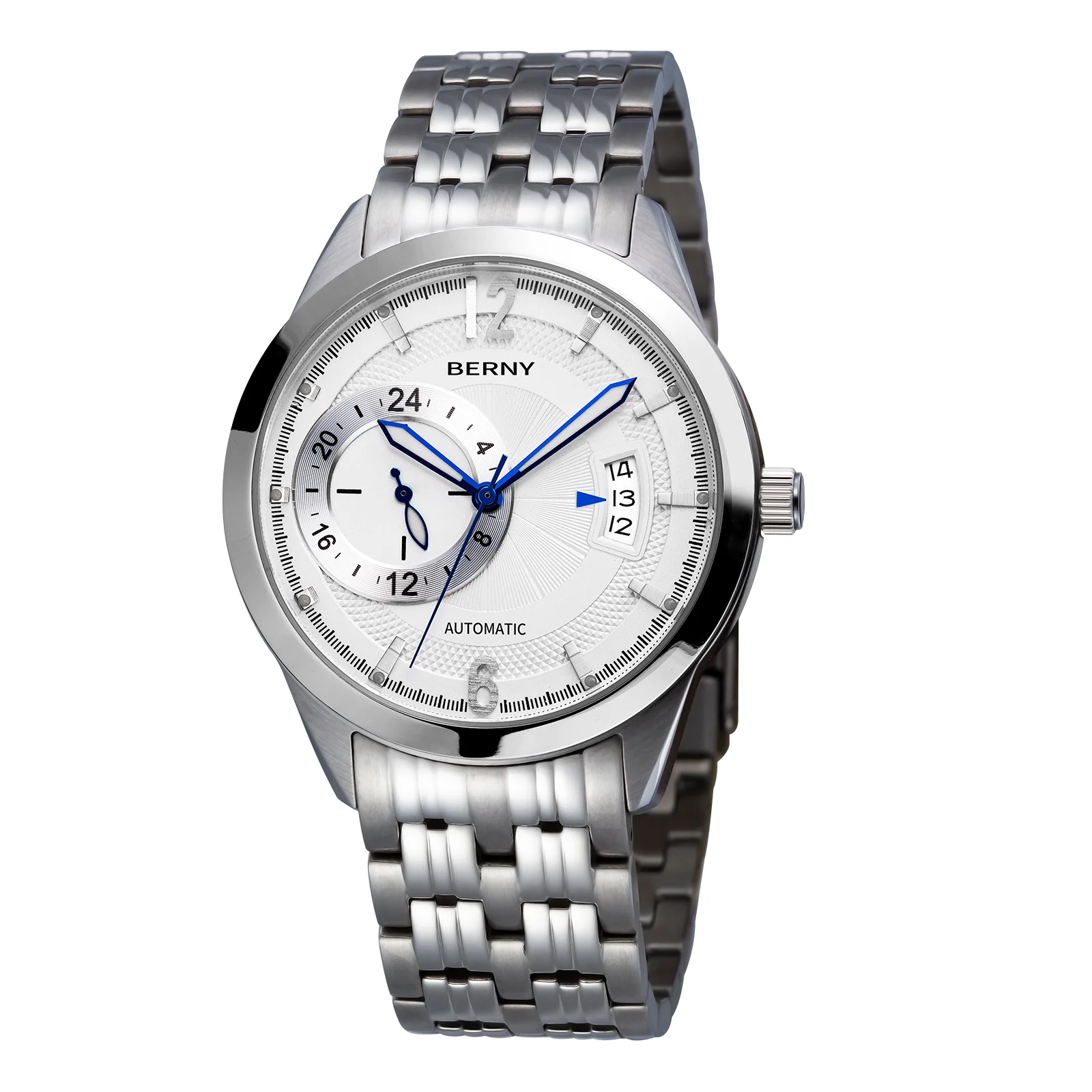 BERNY Men Mechanical Watch Automatic Multifunction Luminous Calendar Clock Waterproof Men Wristwatch
BERNY Men Mechanical Watch Automatic Multifunction Luminous Calendar Clock Waterproof Men Wristwatch