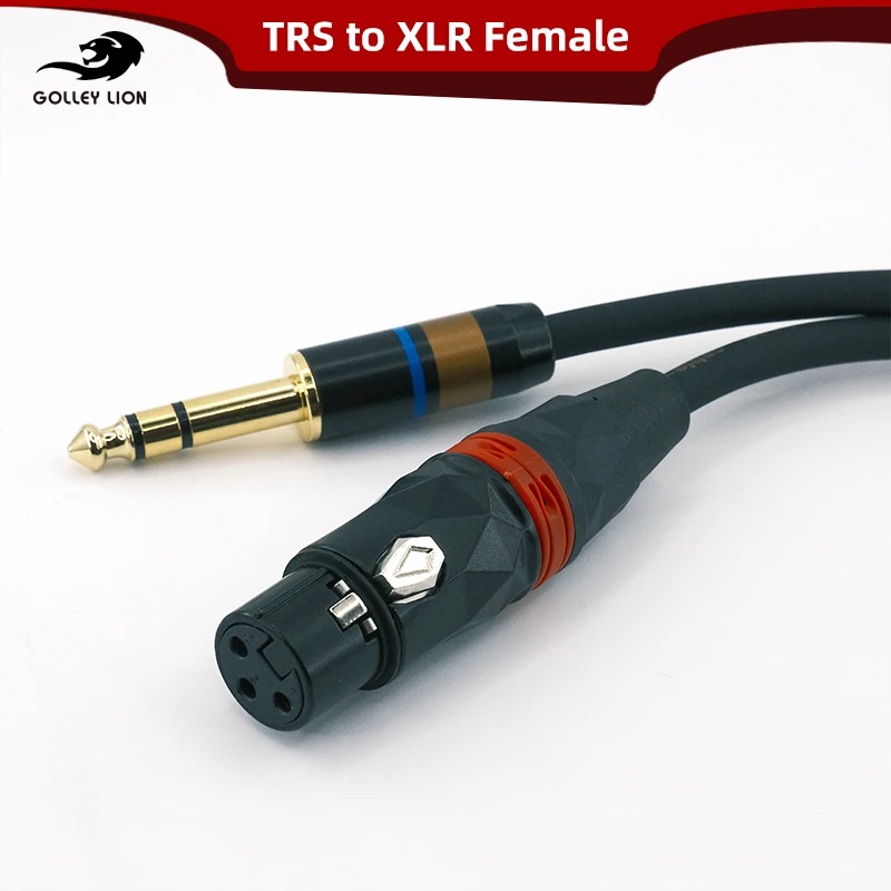 GOLLEY LION 1/4 TRS Male to 3Pin XLR Female Microphone Cable,Balanced 6.35mm TRS to XLR Female Cable for Mixer
GOLLEY LION 1/4 TRS Male to 3Pin XLR Female Microphone Cable,Balanced 6.35mm TRS to XLR Female Cable for Mixer