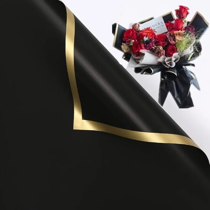 6 Packs/120pcs, Solid Color Golden Edge Flower Wrapping Paper, Waterproof Thickened Bouquet Wrapping Paper, Flower Shop Bouquet
6 Packs/120pcs, Solid Color Golden Edge Flower Wrapping Paper, Waterproof Thickened Bouquet Wrapping Paper, Flower Shop Bouquet