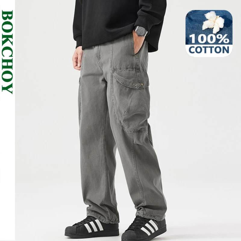 2025 Autumn New Cargo Straight Multi-pockets 100% Cotton Pants for Men Clothing Comfort Zipper Male Trouser GF258238
2025 Autumn New Cargo Straight Multi-pockets 100% Cotton Pants for Men Clothing Comfort Zipper Male Trouser GF258238