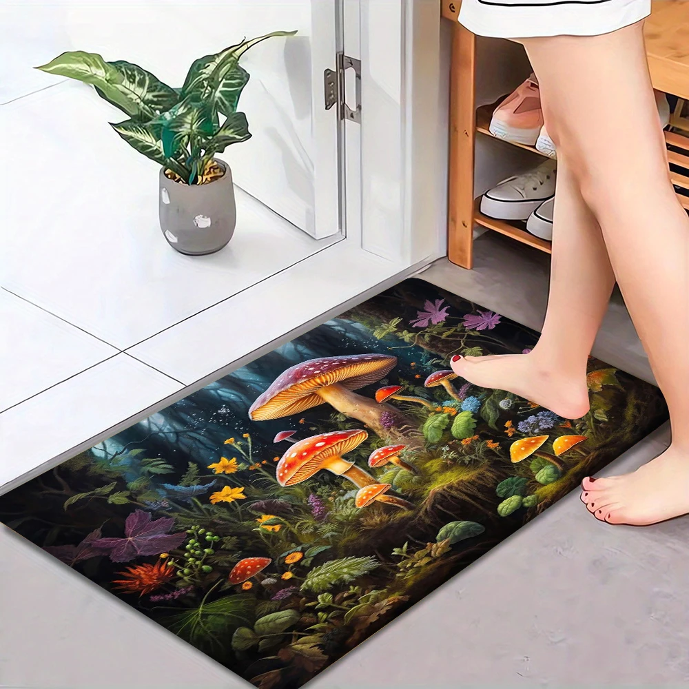 Woodland Fantasy Mushrooms Doormat Living Room Entrance Carpets Reusable Bathroom Toilet Non-slip Floor Mat8.19
Woodland Fantasy Mushrooms Doormat Living Room Entrance Carpets Reusable Bathroom Toilet Non-slip Floor Mat8.19