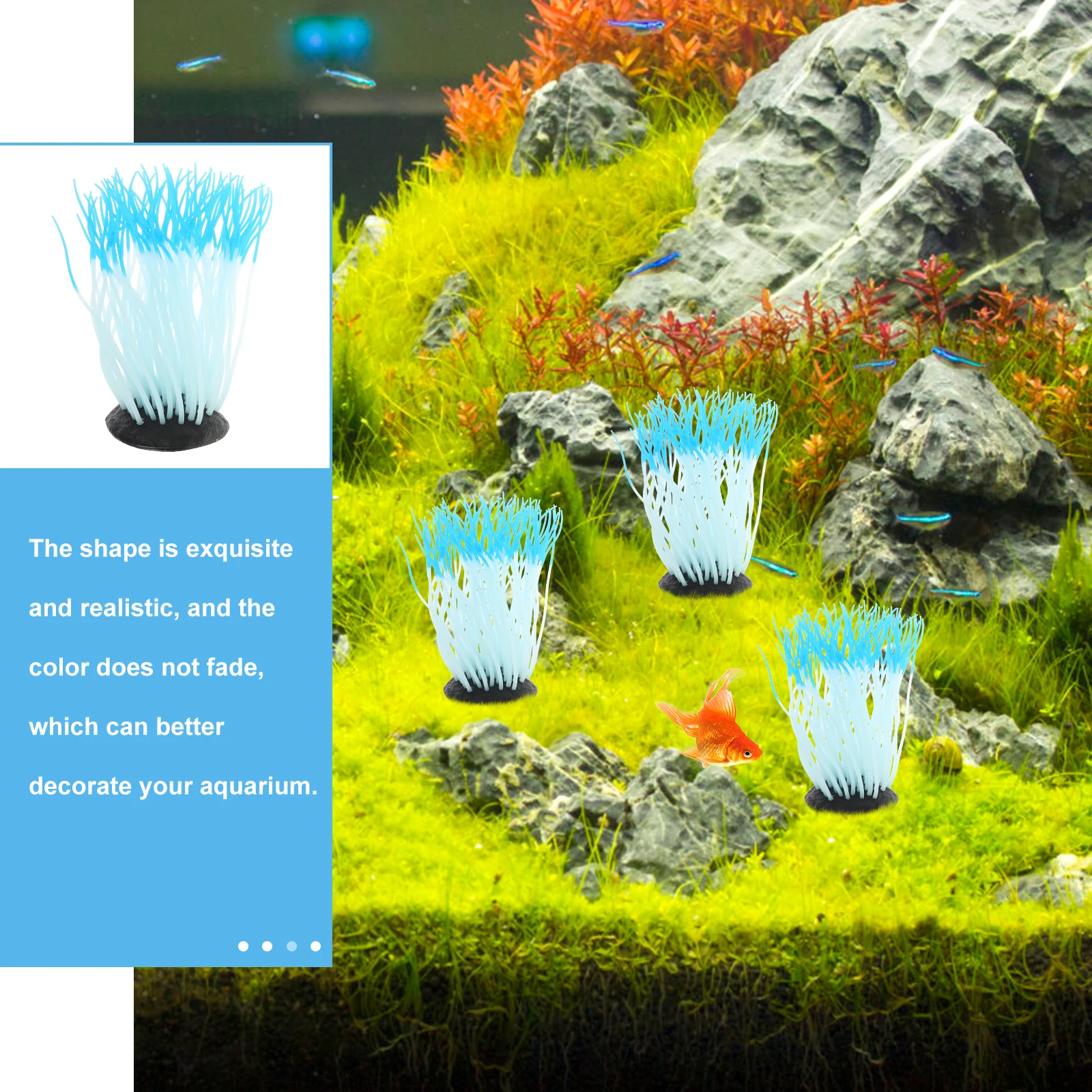 Lifelike Silicone Anemone Decoration Aquarium Tank Glow Sea Anemone Sculpture in Dark Fish nament Non Toxic Soft Coral
Lifelike Silicone Anemone Decoration Aquarium Tank Glow Sea Anemone Sculpture in Dark Fish nament Non Toxic Soft Coral