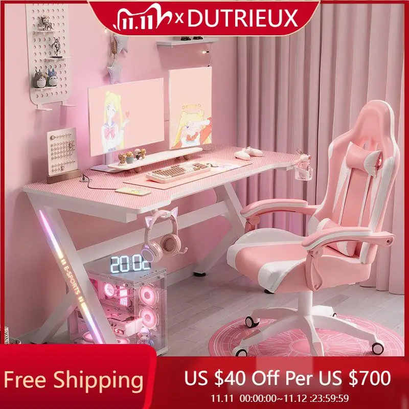 Pink Girl Computer Desks Design Organizers Keyboard Bedroom Luxury Computer Desks Monitor Quality Standing Escritorios Furniture
Pink Girl Computer Desks Design Organizers Keyboard Bedroom Luxury Computer Desks Monitor Quality Standing Escritorios Furniture