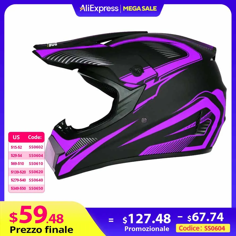 Motocross Helmets Purple Track Full Face Wear-Resistant Motorcycles Helmets Breathable Biker Kask Anti-Fall Motorcycle Equipment
Motocross Helmets Purple Track Full Face Wear-Resistant Motorcycles Helmets Breathable Biker Kask Anti-Fall Motorcycle Equipment