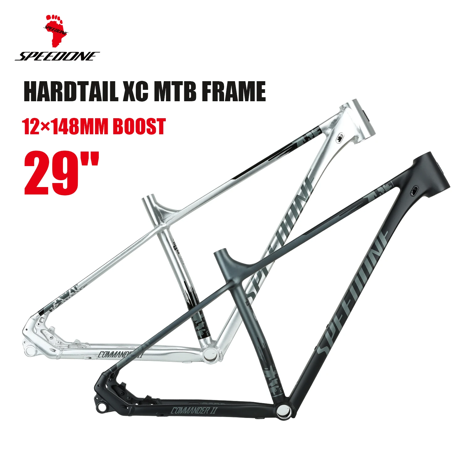 SPEEDONE MTB Bike Frame 29 BOOST 148x12mm 7075Aluminum Alloy Thru Axle Mountain Bike Hardtail Disc Brake for XC
SPEEDONE MTB Bike Frame 29 BOOST 148x12mm 7075Aluminum Alloy Thru Axle Mountain Bike Hardtail Disc Brake for XC