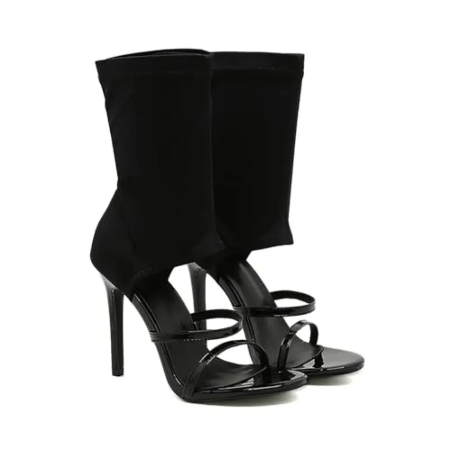 Women's Stretchy Cloth High Top Two Strapy Stiletto Gladiator Sandals Sexy Open Toe High Heel Summer Elastic Ankle Boot Sandals
Women's Stretchy Cloth High Top Two Strapy Stiletto Gladiator Sandals Sexy Open Toe High Heel Summer Elastic Ankle Boot Sandals