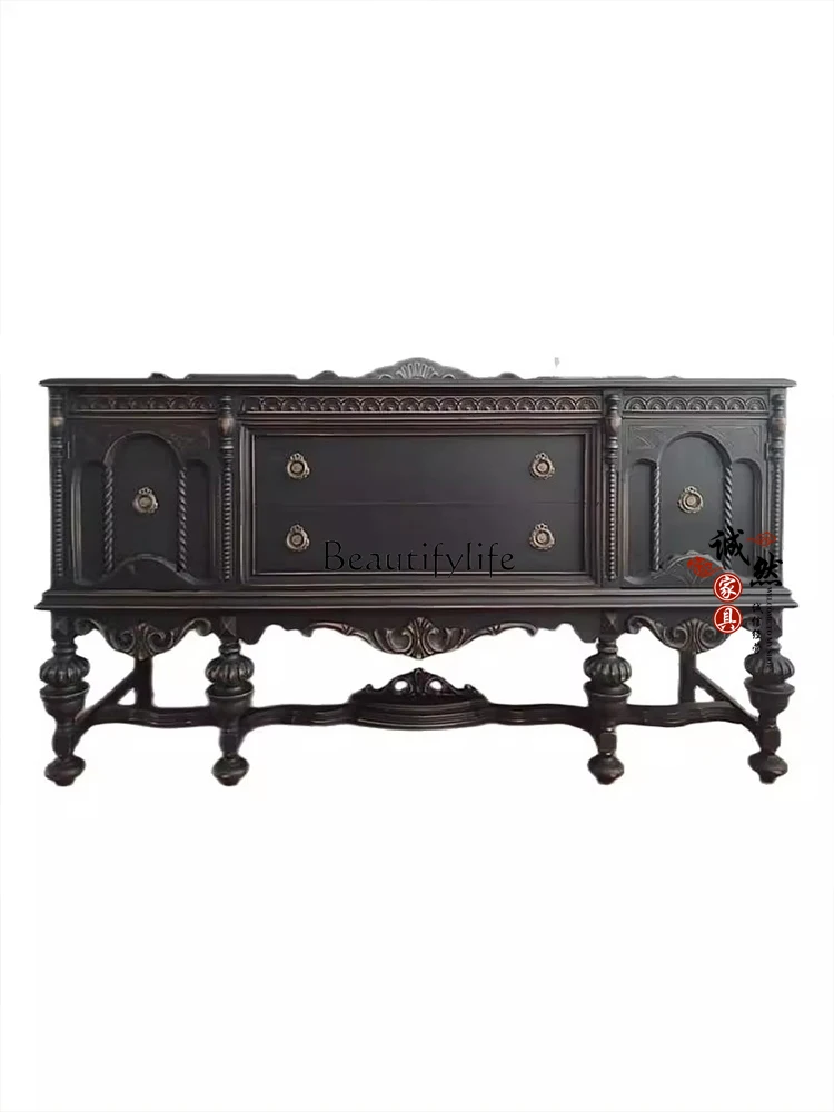 Vintage Solid Wood Entrance Cabinet Wall Decorative Carved Storage Sideboard Cabinet
Vintage Solid Wood Entrance Cabinet Wall Decorative Carved Storage Sideboard Cabinet