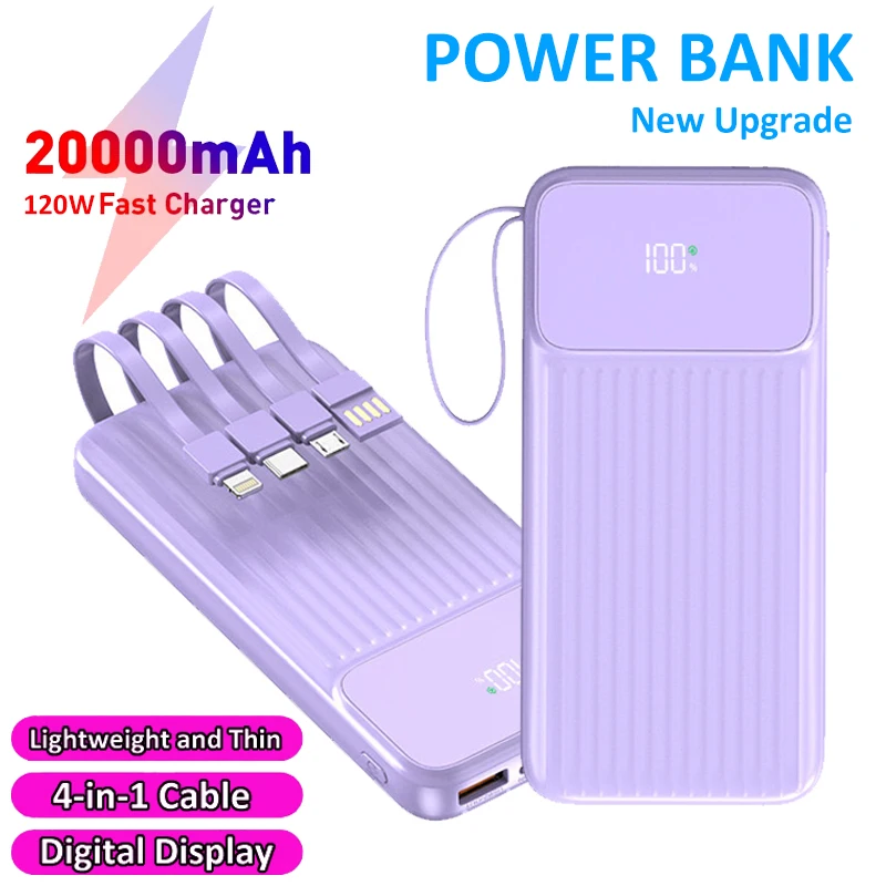 Ranwomen Powerbank 20000mah LED Digital Display Portable Powerbank Built-in 4-in-1 Cable Fast Charge Spare Battery Power Bank
Ranwomen Powerbank 20000mah LED Digital Display Portable Powerbank Built-in 4-in-1 Cable Fast Charge Spare Battery Power Bank