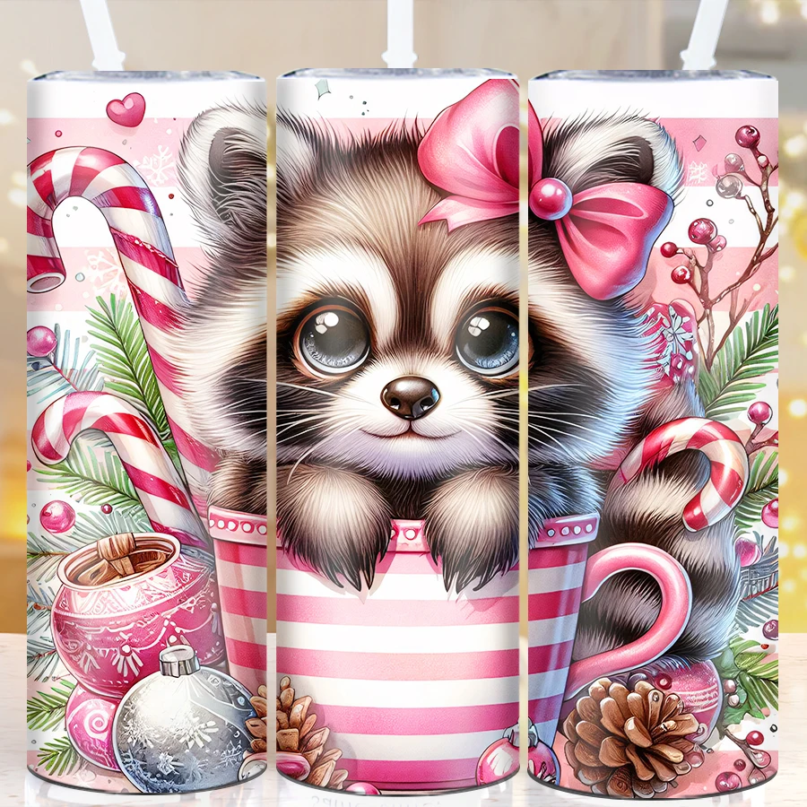 20oz Skinny Straight Tumbler Straw Lid 1Pc 3D Print Pink Christmas Racoon Water Bottle Christmas Party Supplies Birthday Gifts
20oz Skinny Straight Tumbler Straw Lid 1Pc 3D Print Pink Christmas Racoon Water Bottle Christmas Party Supplies Birthday Gifts