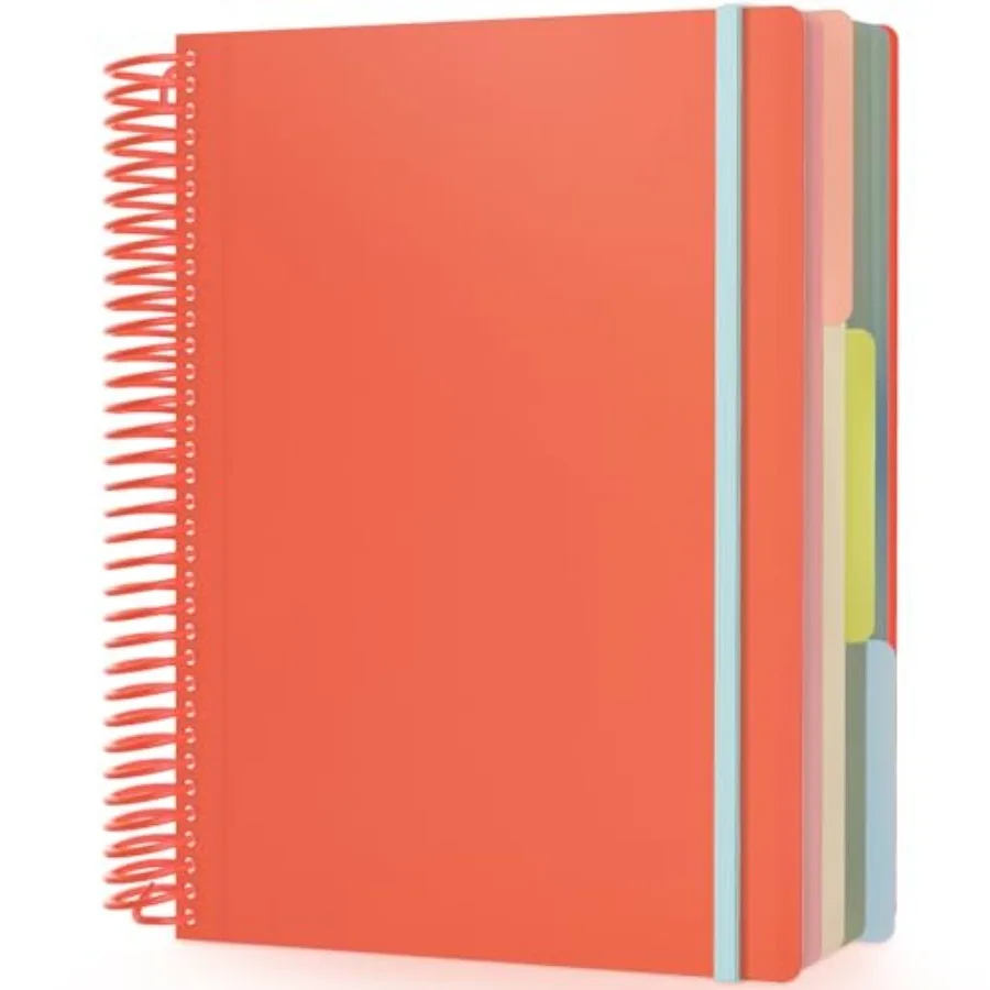 3 Subject Spiral Notebook, Large A4 9.25" x 11.7" Lined College Ruled Notebook with Pockets, Cute Women Journal Notebook 240 Pa
3 Subject Spiral Notebook, Large A4 9.25" x 11.7" Lined College Ruled Notebook with Pockets, Cute Women Journal Notebook 240 Pa