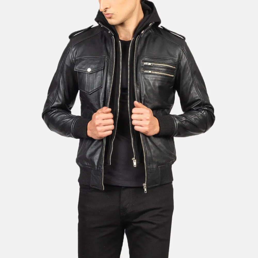 Men Real Leather Jacket Slim Fit Bomber Biker Jacket with Hoodies Coats Genuine Leather Men
Men Real Leather Jacket Slim Fit Bomber Biker Jacket with Hoodies Coats Genuine Leather Men