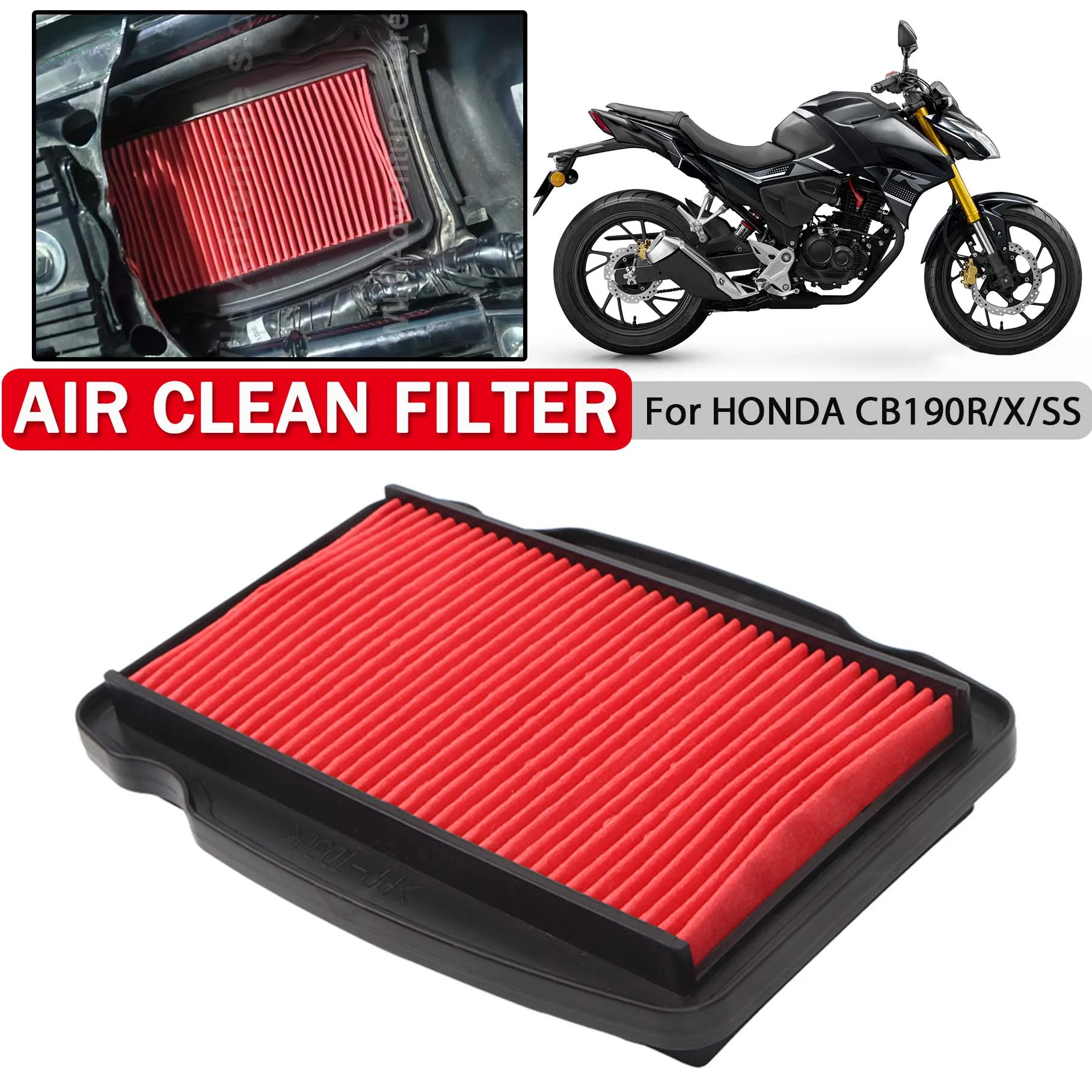 For HONDA CB190 R X SS CBF190R CBF190X CBF190TR CB 190R 190X 190SS CBF 190TR Engine Purification Clean Element Air Intake Filter
For HONDA CB190 R X SS CBF190R CBF190X CBF190TR CB 190R 190X 190SS CBF 190TR Engine Purification Clean Element Air Intake Filter