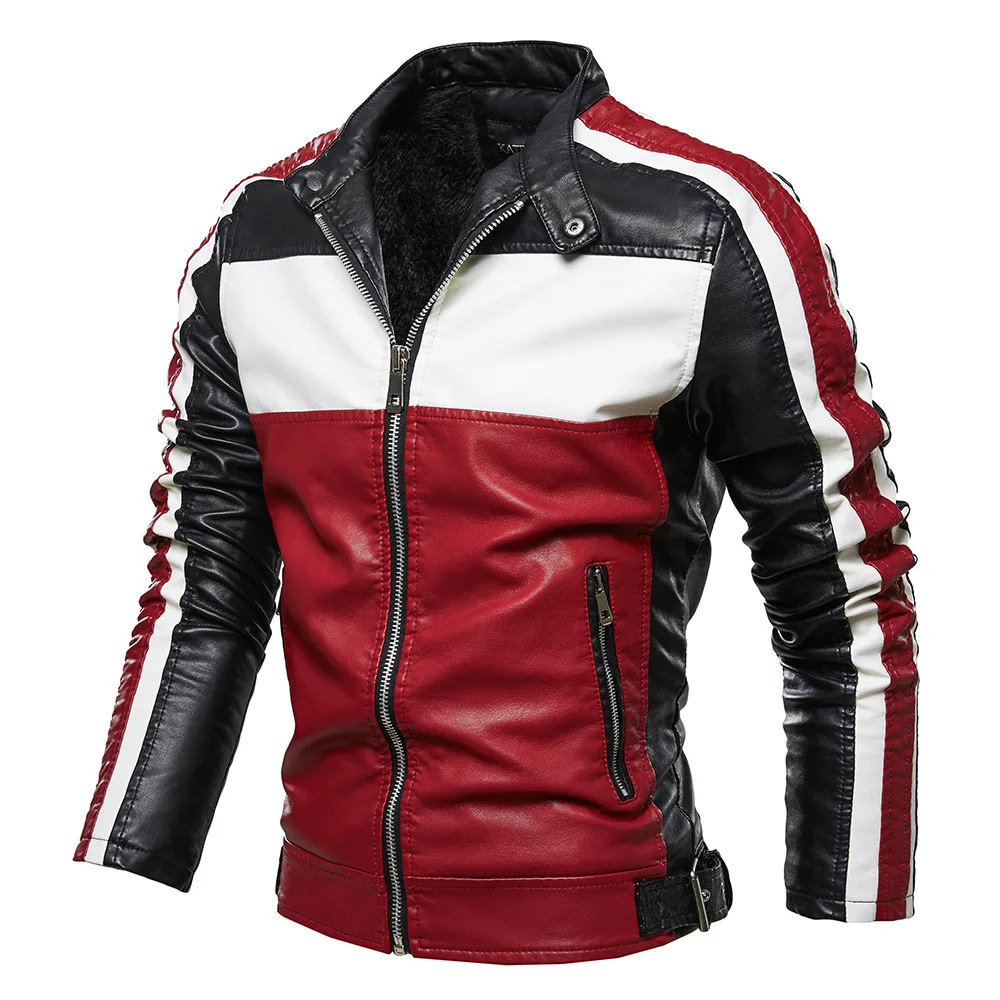 Autumn Winter Men's Jacket Zip Trim Leather Jacket Men Fleece Warm Pu Coat Casual Stand Collar Windproof Motocycly Jacket
Autumn Winter Men's Jacket Zip Trim Leather Jacket Men Fleece Warm Pu Coat Casual Stand Collar Windproof Motocycly Jacket