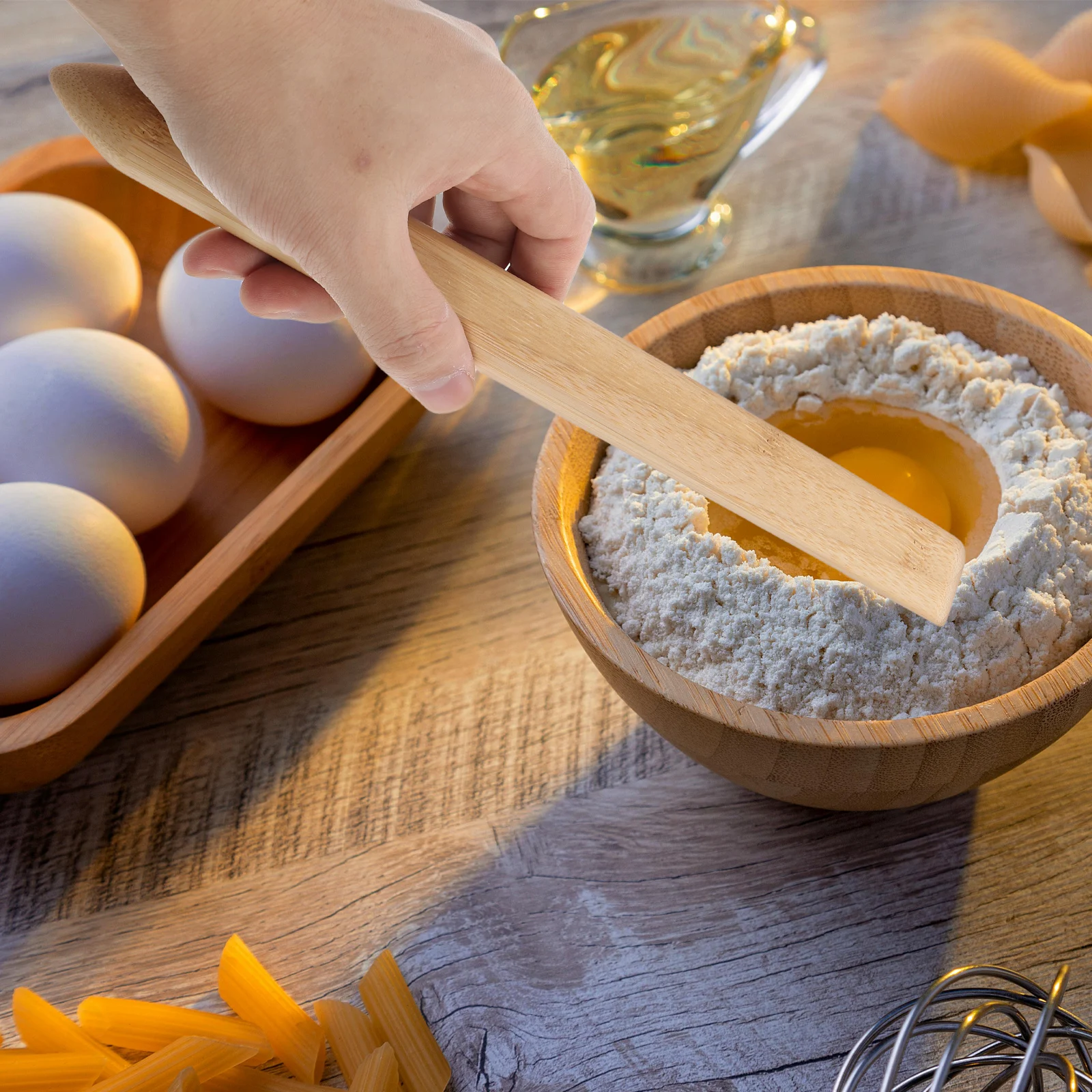 Wooden Dough Whisk Handheld Bread Making Tool Ergonomic Design Multipurpose Kitchen Stirring Stick Cooking Paddle 
Wooden Dough Whisk Handheld Bread Making Tool Ergonomic Design Multipurpose Kitchen Stirring Stick Cooking Paddle