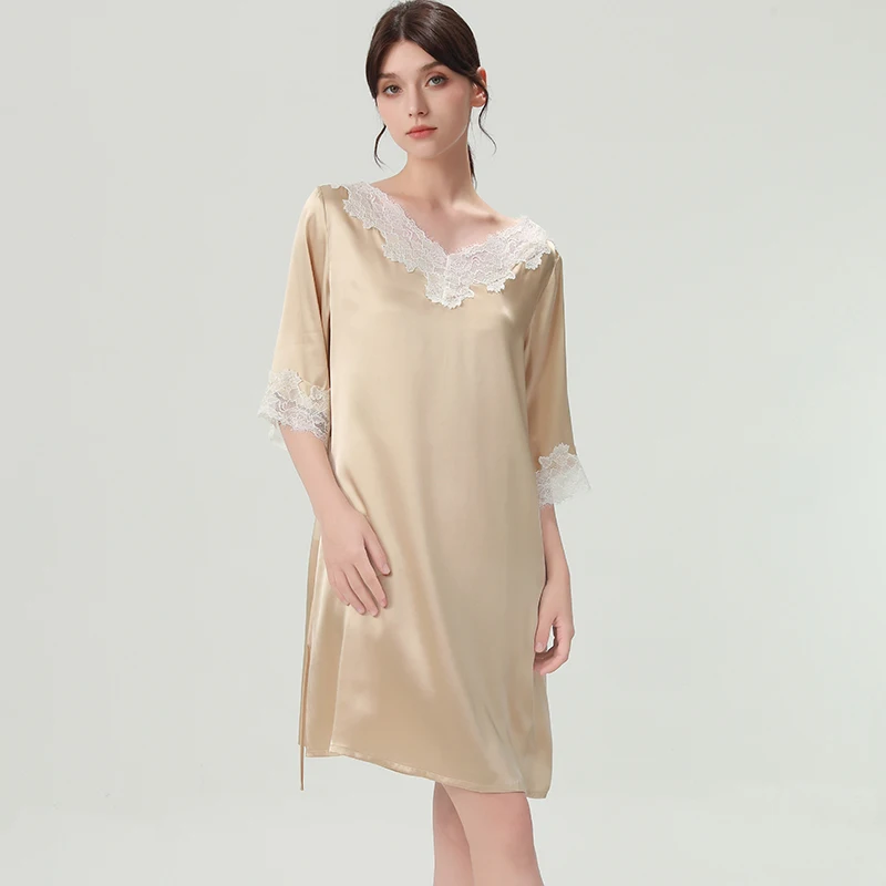 19 мм 100% шелковая женская ночная рубашка, ночная рубашка с кружевной отделкой, рубашка с короткими рукавами, милая ночная рубашка, одежда для сна, сексуальное пижамное платье
19 мм 100% шелковая женская ночная рубашка, ночная рубашка с кружевной отделкой, рубашка с короткими рукавами, милая ночная рубашка, одежда для сна, сексуальное пижамное платье