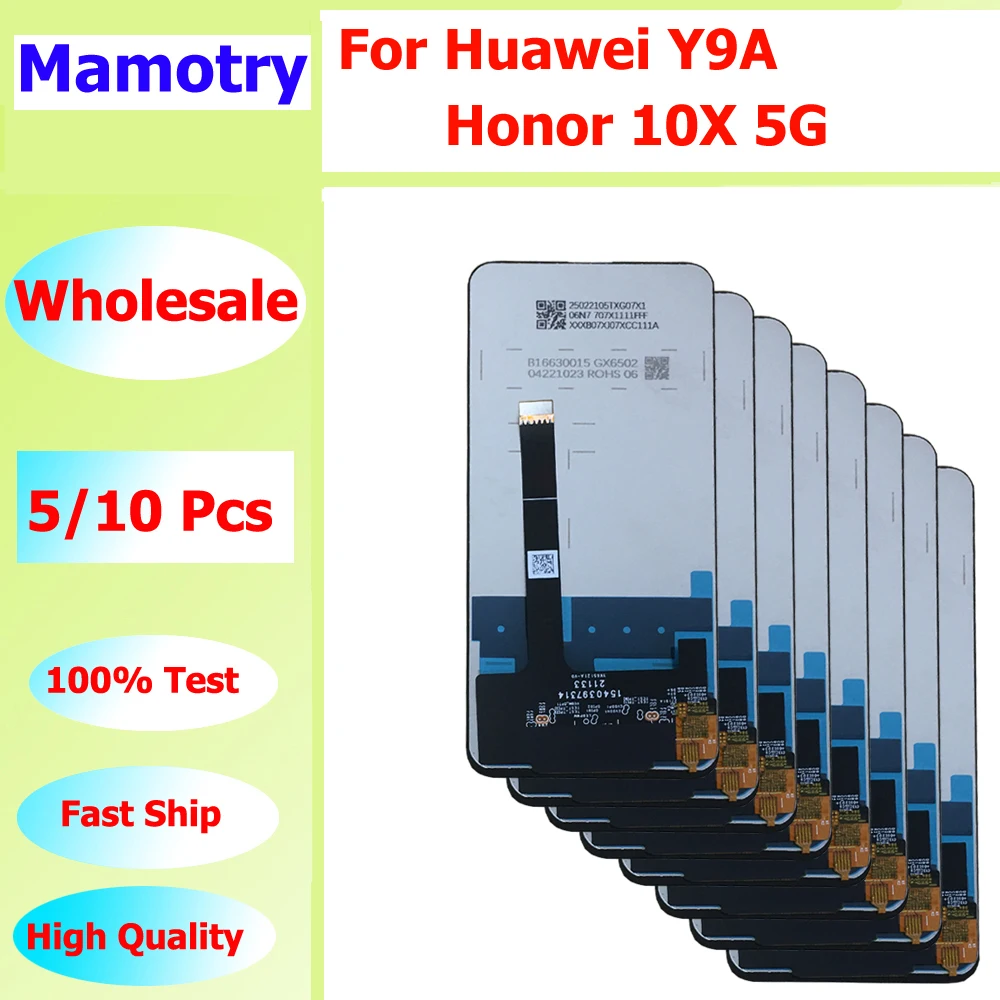Оптовая продажа, 5/10 шт./лот для Huawei Y9A, сенсорный ЖК-дисплей в сборе для Honor 10X 5G
Оптовая продажа, 5/10 шт./лот для Huawei Y9A, сенсорный ЖК-дисплей в сборе для Honor 10X 5G