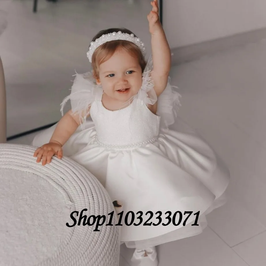 White Flower Baby Girl Dress O-Neck Feather Short Sleeves Kids Princess Girls Wedding Birthday First Communion Party Ball Gown
White Flower Baby Girl Dress O-Neck Feather Short Sleeves Kids Princess Girls Wedding Birthday First Communion Party Ball Gown