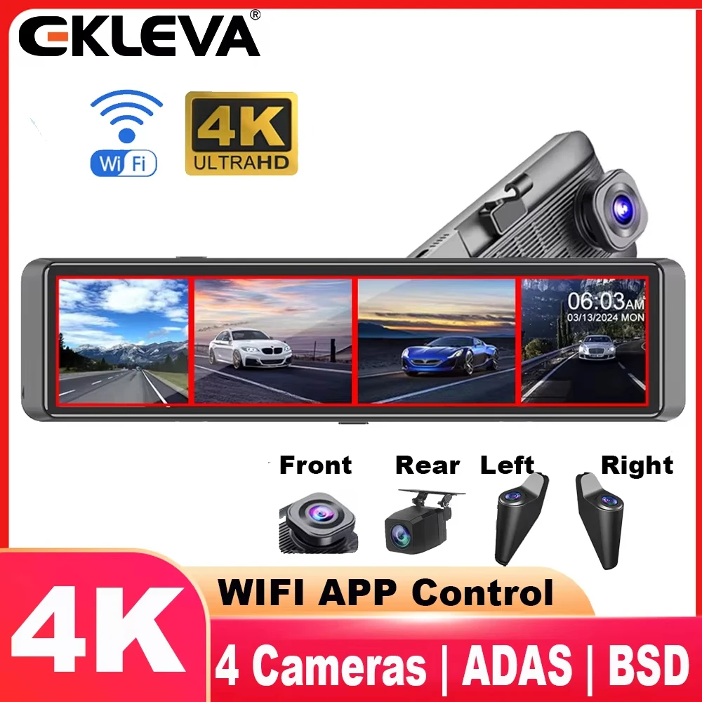 4k dash cam 4 channel 11.26 Inch ADAS BSD Car DVR WIFI APP Rear View Mirror Auto Video Recorder Camera Ultra HD 24H Parking
4k dash cam 4 channel 11.26 Inch ADAS BSD Car DVR WIFI APP Rear View Mirror Auto Video Recorder Camera Ultra HD 24H Parking 