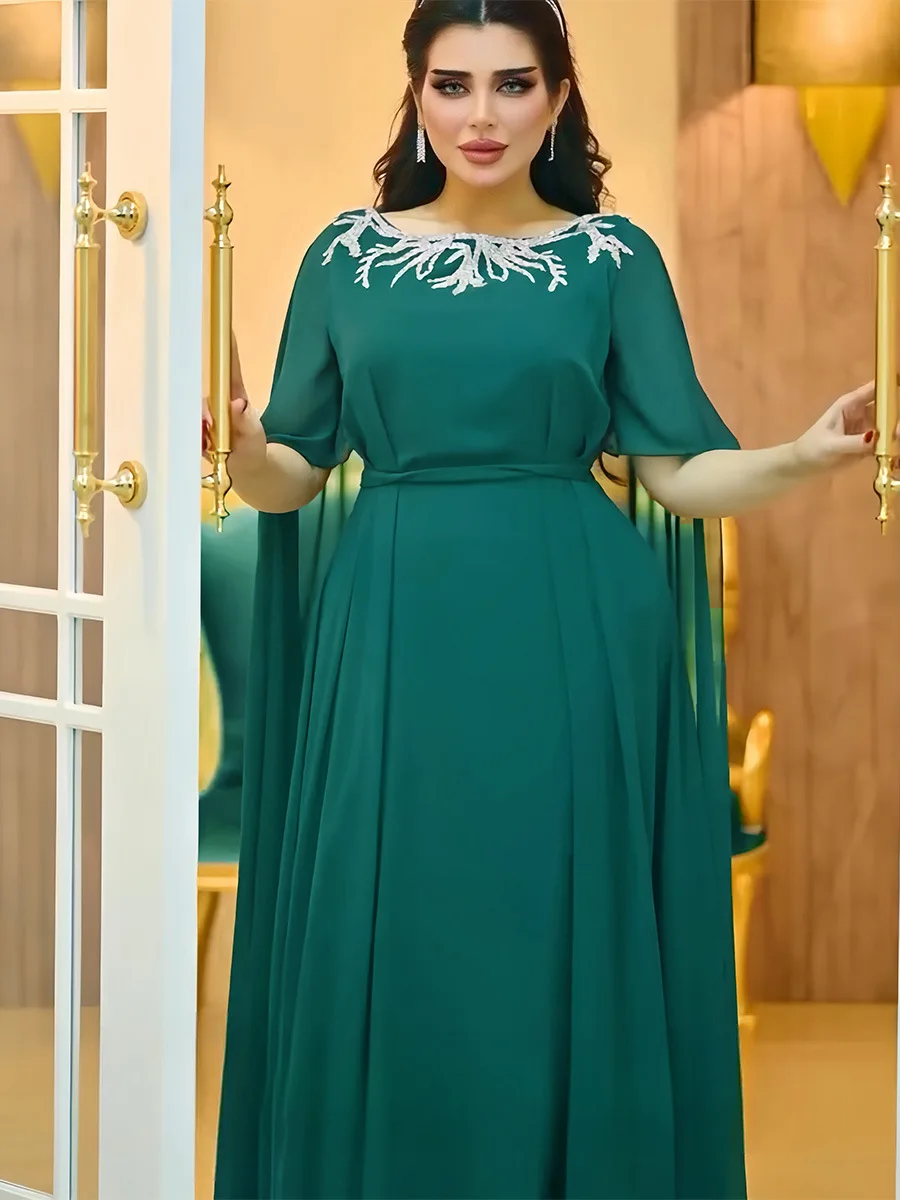 Embroidery Evening Party Dresses for Women Muslim Dress Cloak Cape Kaftan Dubai Abaya Caftan Marocain Femme Kebaya Robe Djellaba
Embroidery Evening Party Dresses for Women Muslim Dress Cloak Cape Kaftan Dubai Abaya Caftan Marocain Femme Kebaya Robe Djellaba
