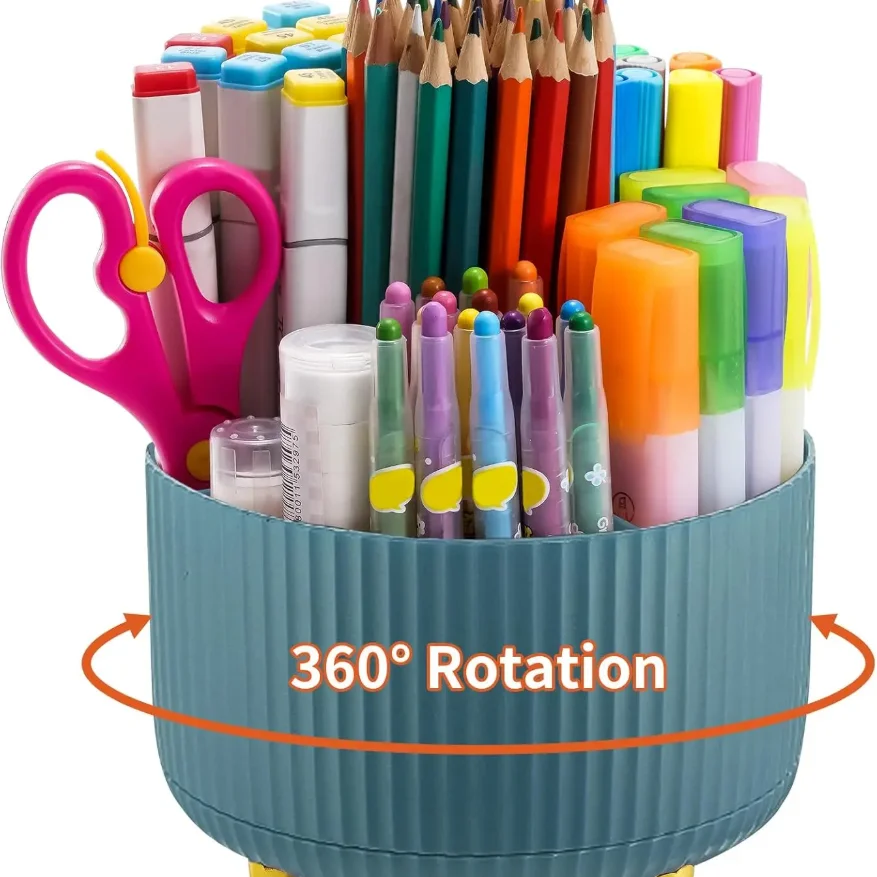Desk Organizer, 360-Degree Rotating Pen Holder for Desk with 5 Compartments Pencil Organizer, Storage Box Caddy for Office, Home
Desk Organizer, 360-Degree Rotating Pen Holder for Desk with 5 Compartments Pencil Organizer, Storage Box Caddy for Office, Home