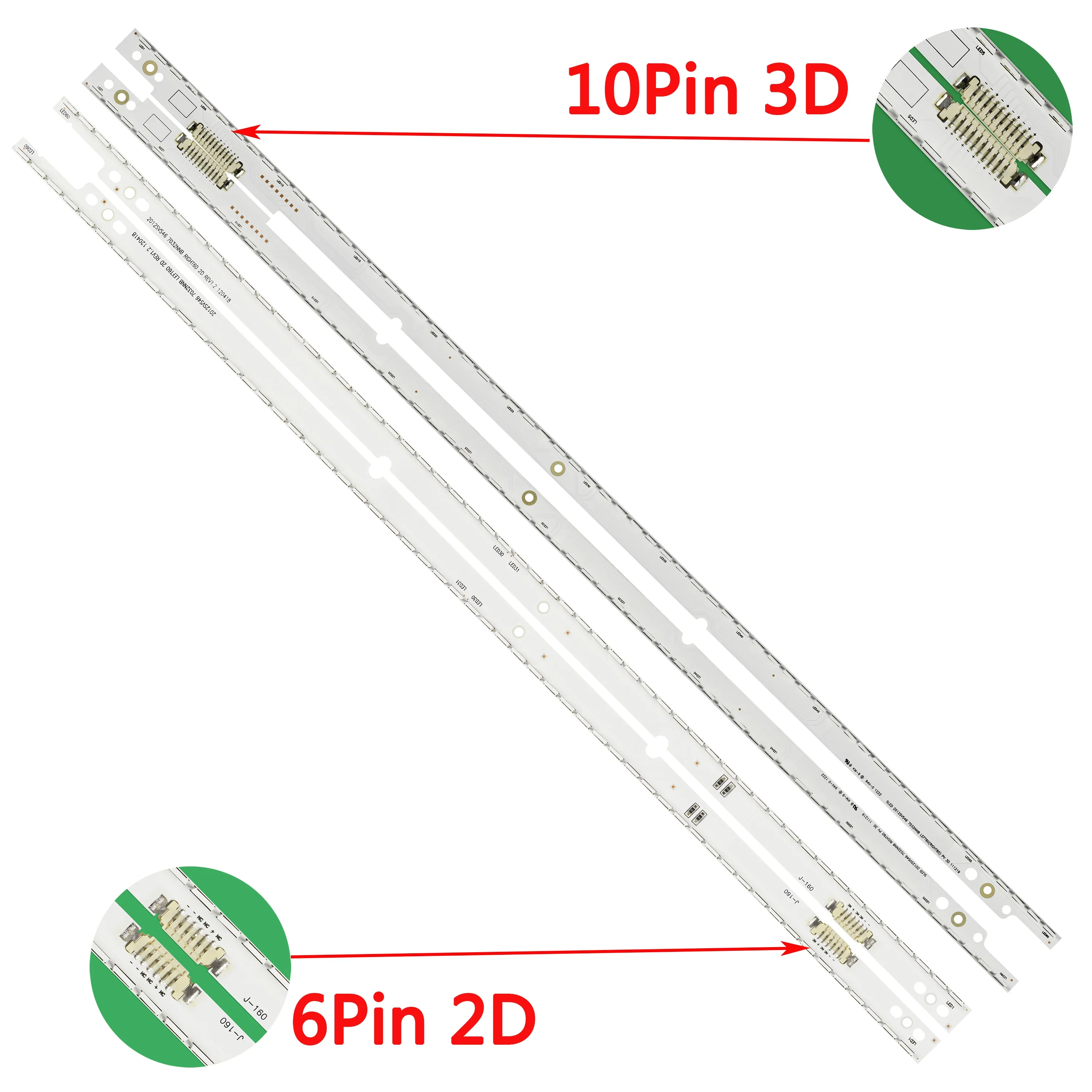 New 2PCS/set 572mm LED backlight strip for Samsung UE46ES6100W UE46ES6510U UE46ES6710 UE46ES6800 V2GE-460SMA-R3 V2GE-460SMB-R3
New 2PCS/set 572mm LED backlight strip for Samsung UE46ES6100W UE46ES6510U UE46ES6710 UE46ES6800 V2GE-460SMA-R3 V2GE-460SMB-R3