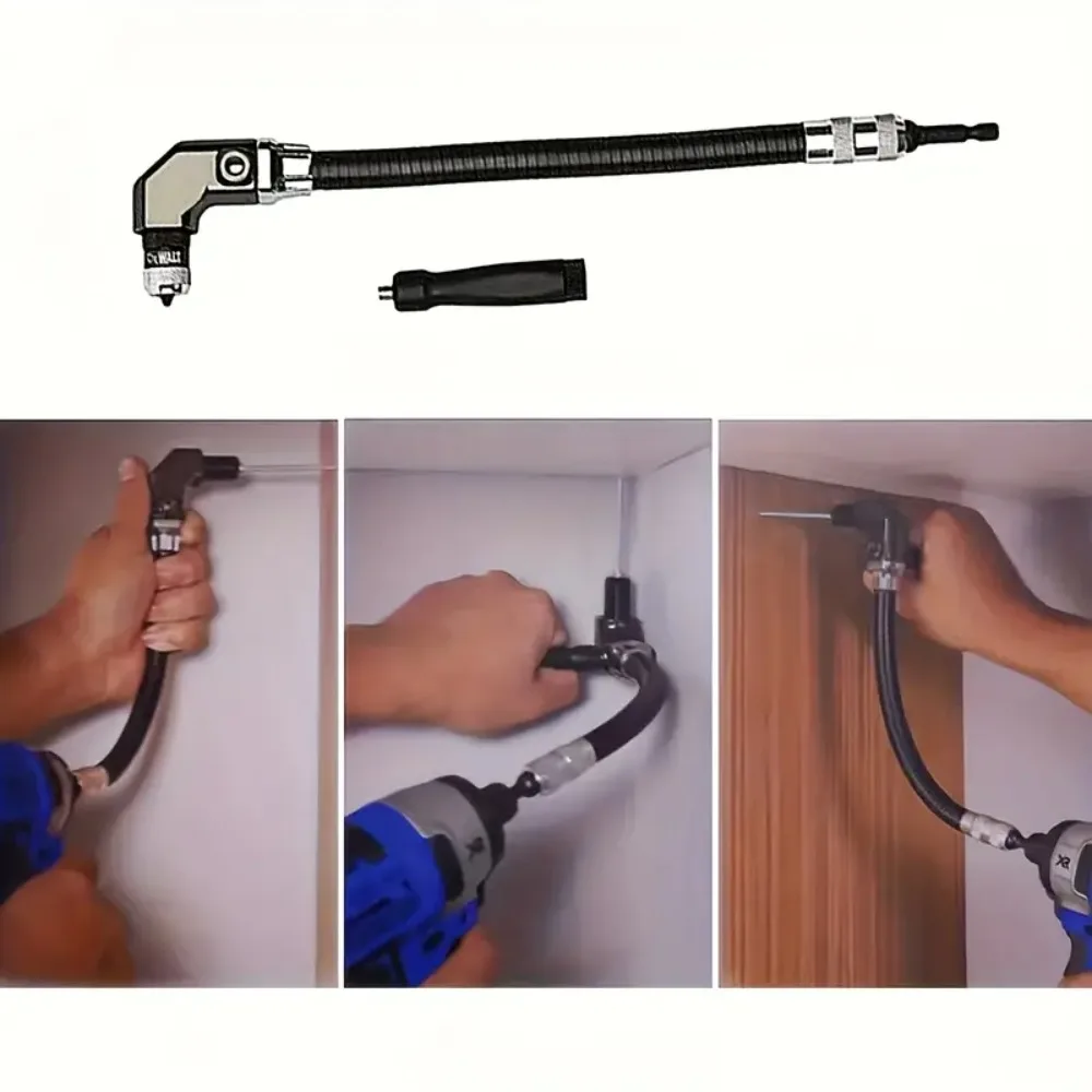90 Degree Right Angle Drill Attachment Flexible Shaft Extension Adjustable Screwdriver Adapter for Woodworking Tools
90 Degree Right Angle Drill Attachment Flexible Shaft Extension Adjustable Screwdriver Adapter for Woodworking Tools