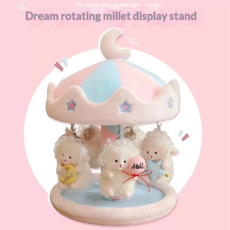 Dreamy Rotating Carousel Plush Display Stand Moon Style Manual Rotation Holder With Hooks For Plush Doll Badge Collectibles
Dreamy Rotating Carousel Plush Display Stand Moon Style Manual Rotation Holder With Hooks For Plush Doll Badge Collectibles