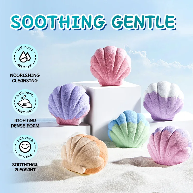 6pcs SADOER Shell Bath Ball Bath Salt Ball Set Women's Bath Ball Gift Set Cleanses and moisturizes skin, relieves muscle fatigue
6pcs SADOER Shell Bath Ball Bath Salt Ball Set Women's Bath Ball Gift Set Cleanses and moisturizes skin, relieves muscle fatigue