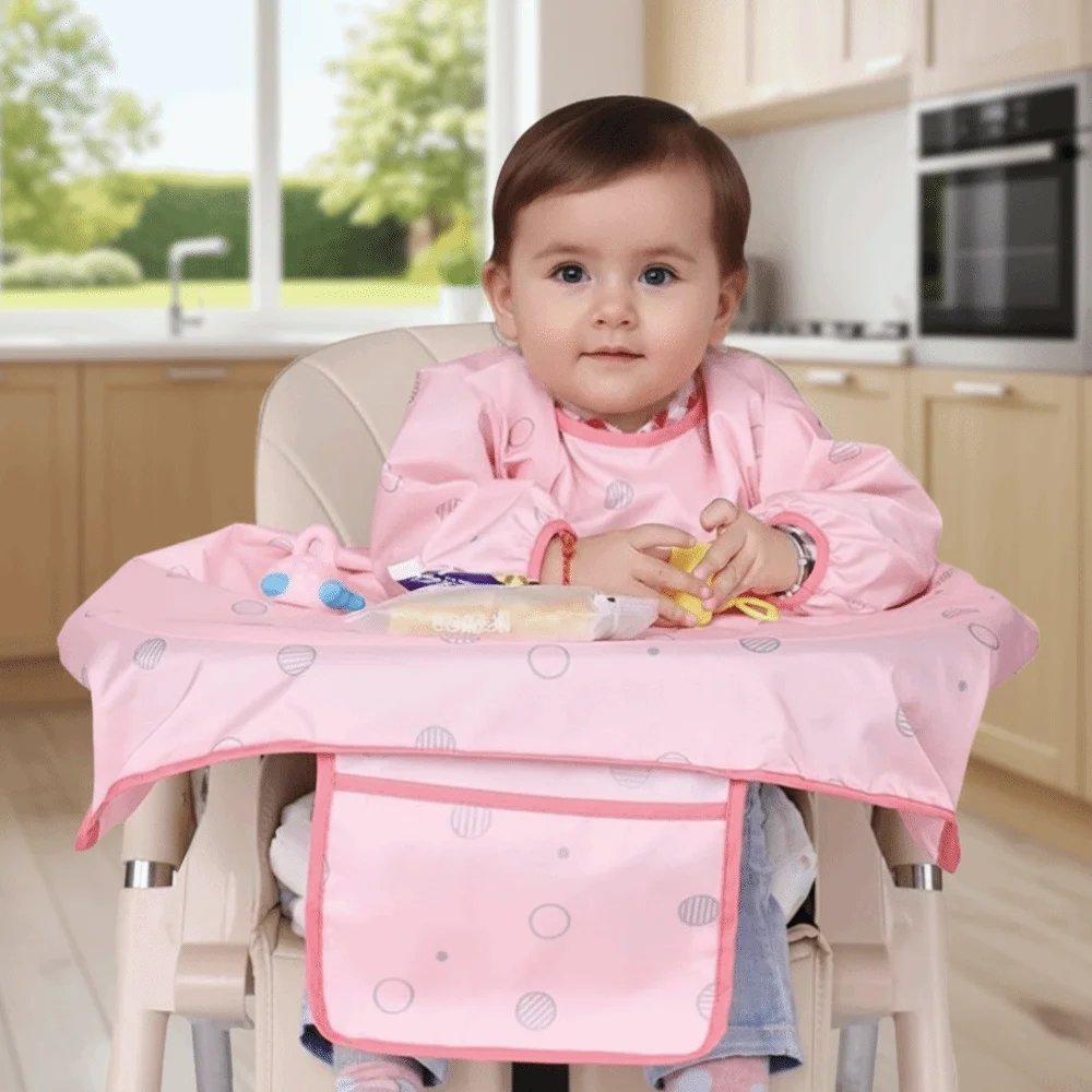 Easy Clean Waterproof Coverall Baby Bib Anti-Dirty Mess Proof Feeding Bib Quick-Dry Polyester Baby Eating Table Cover Travel
Easy Clean Waterproof Coverall Baby Bib Anti-Dirty Mess Proof Feeding Bib Quick-Dry Polyester Baby Eating Table Cover Travel