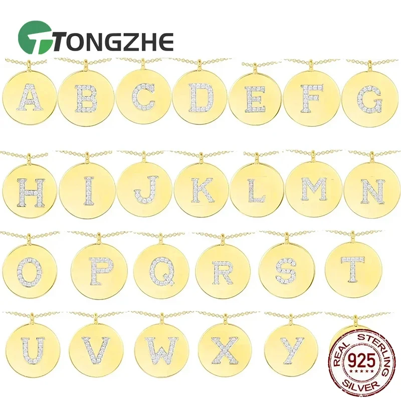 TONGZHE 925 Sterling Silver Initial Pendant English Letter Jewelry Small Letters Necklaces for Women Gold Color Thin Chain
TONGZHE 925 Sterling Silver Initial Pendant English Letter Jewelry Small Letters Necklaces for Women Gold Color Thin Chain