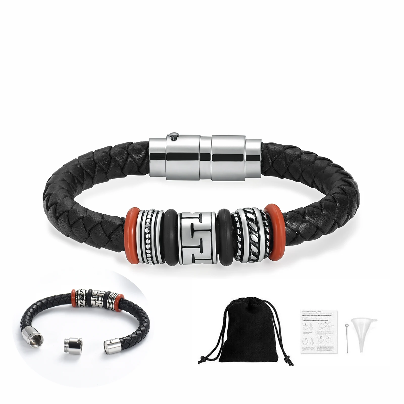 Man Leather Urns Bracelet For Human/Pet Ashes Vintage Memorial Bangle Customized Cremation Keepsake Jewelry
Man Leather Urns Bracelet For Human/Pet Ashes Vintage Memorial Bangle Customized Cremation Keepsake Jewelry