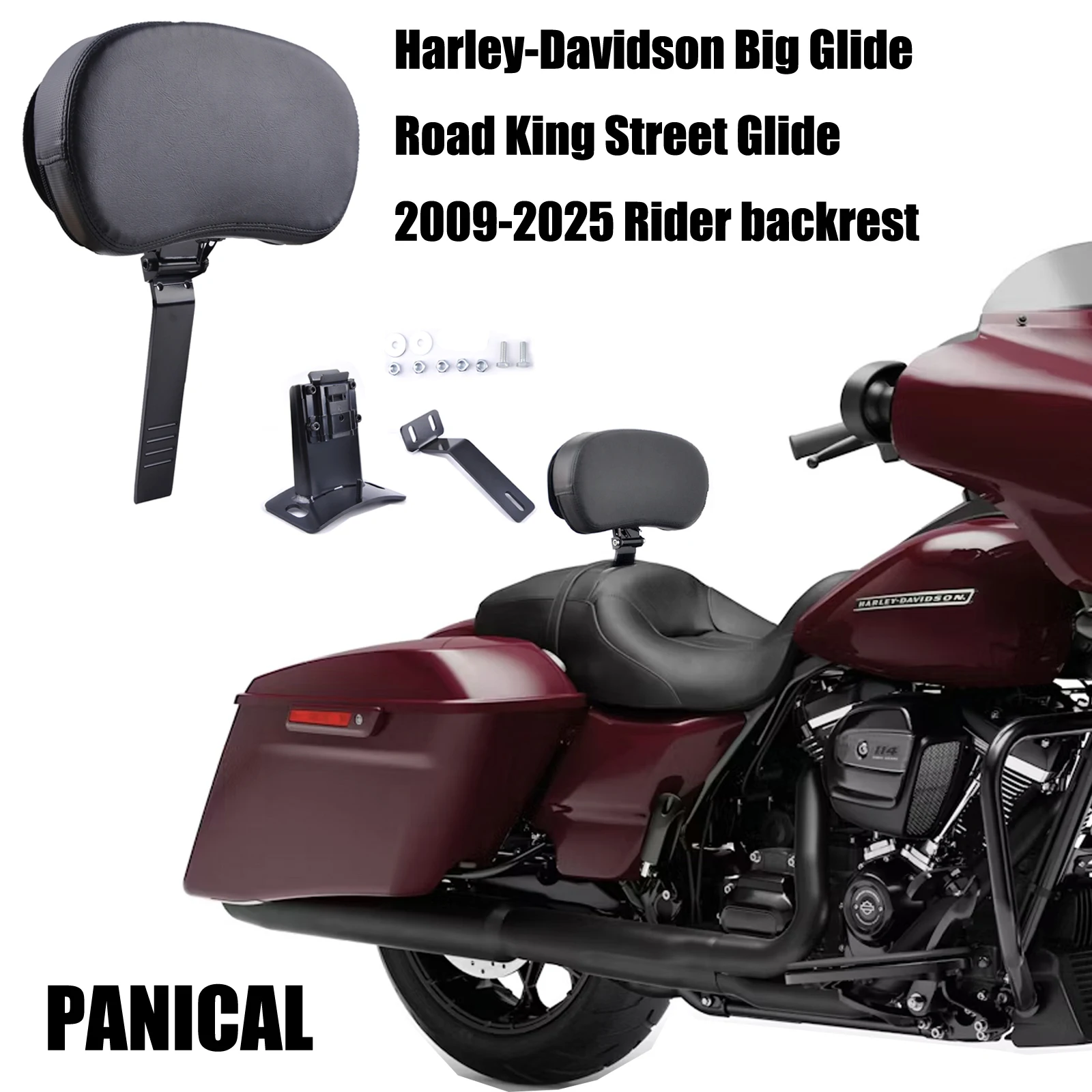 PANICAL for Harley-Davidson Big Gliding Road King Street Gliding 2009-2025 Motorcyclist Backrest Rider Midback Accessories
PANICAL for Harley-Davidson Big Gliding Road King Street Gliding 2009-2025 Motorcyclist Backrest Rider Midback Accessories