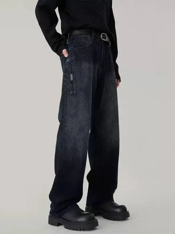 Washed Vintage Men's Grey Loose Straight Leg Jeans Spring Summer American High Street Fashionable Long Trousers
Washed Vintage Men's Grey Loose Straight Leg Jeans Spring Summer American High Street Fashionable Long Trousers