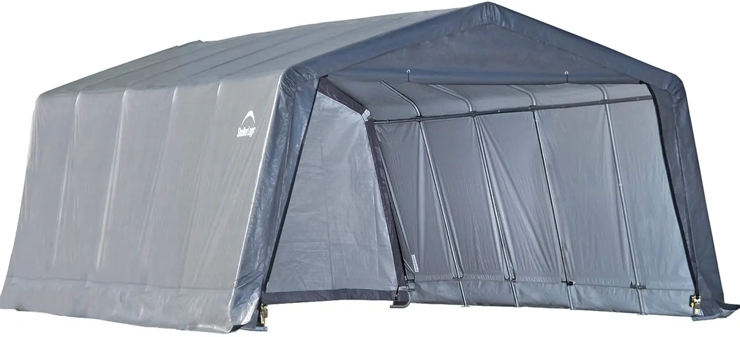 Peak Style Portable Garage Shelter, 12x20x8 ft Outdoor Vehicle Storage Carport, Heavy Duty Canopy Tent, Custom
Peak Style Portable Garage Shelter, 12x20x8 ft Outdoor Vehicle Storage Carport, Heavy Duty Canopy Tent, Custom