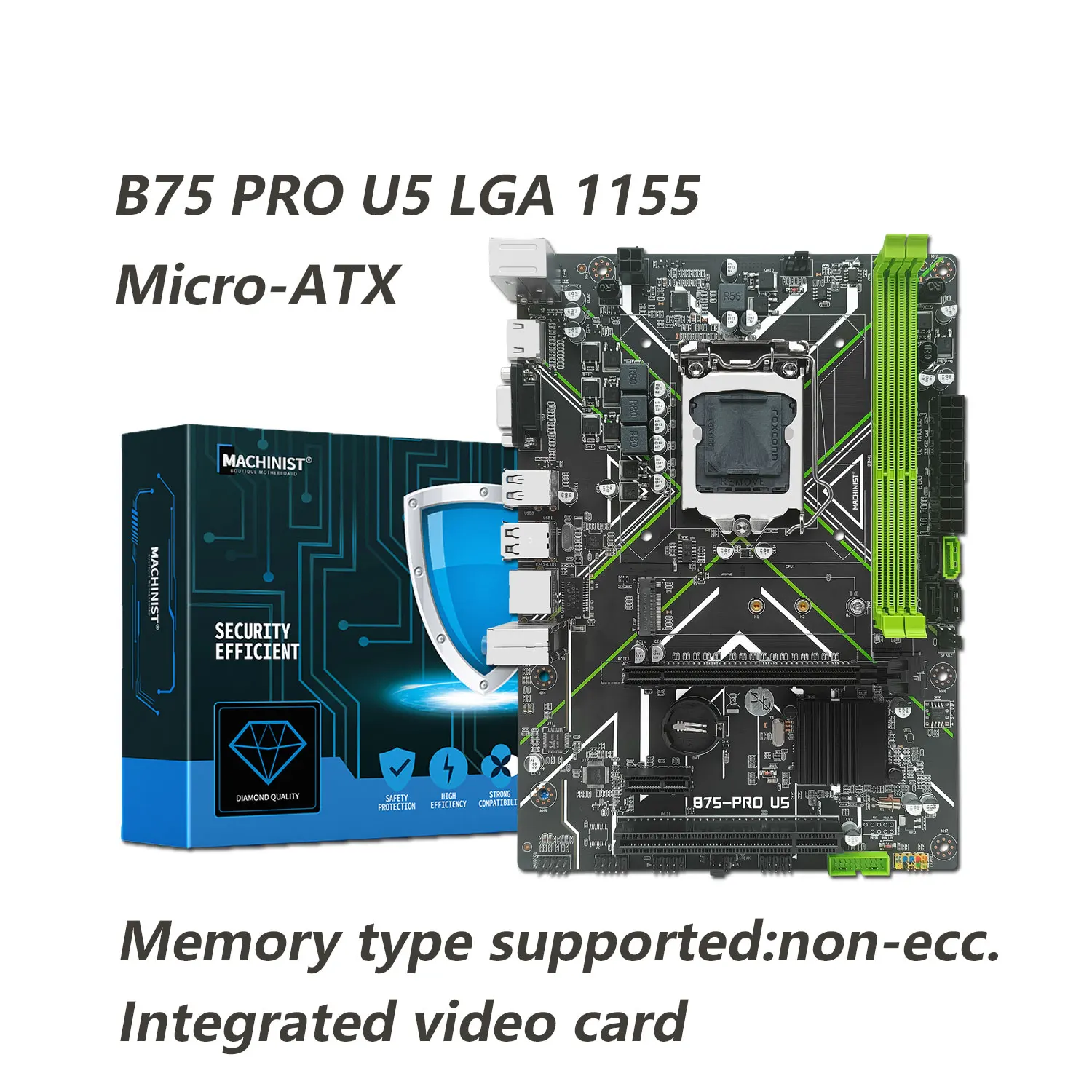 Материнская плата MACHINIST B75 LGA 1155, с интерфейсом NGFF M.2 HDMI VGA, поддержка процессора Intel i3/i5/i7 DDR3, оперативная память для настольных ПК
Материнская плата MACHINIST B75 LGA 1155, с интерфейсом NGFF M.2 HDMI VGA, поддержка процессора Intel i3/i5/i7 DDR3, оперативная память для настольных ПК