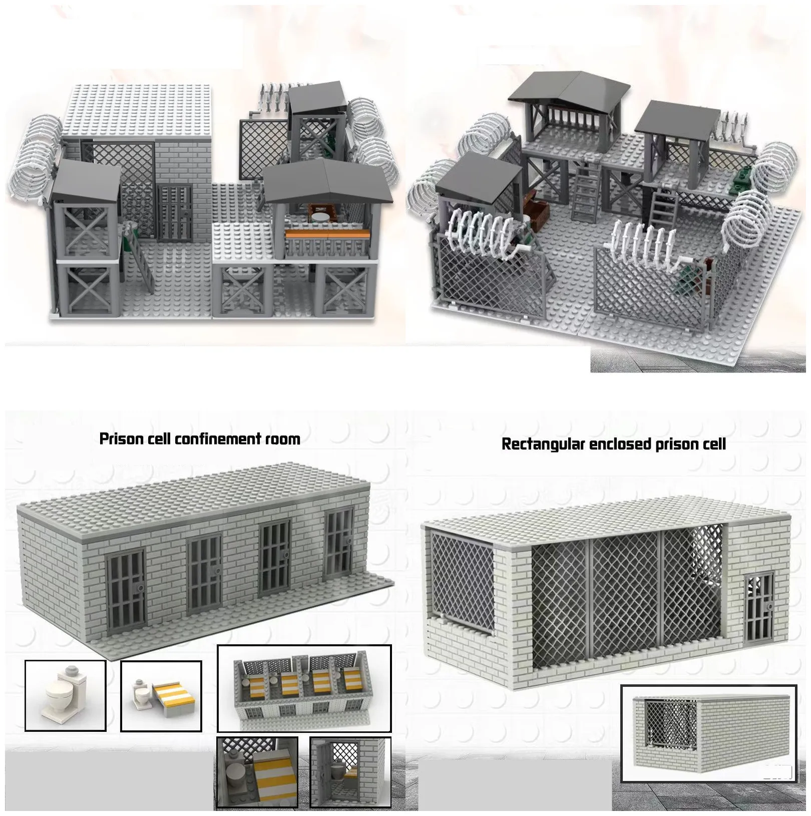MOC WW2 Sentry Tower City Military DIY Строительная модель Набор строительных блоков Офицер вора Тюремный комплект Кирпичи
MOC WW2 Sentry Tower City Military DIY Строительная модель Набор строительных блоков Офицер вора Тюремный комплект Кирпичи