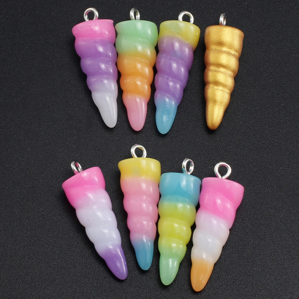 10PCs Kawaii Glitter Rainbow Spiral Unicorn Corn Resin Pendant Charms for Jewelry Making Supplies Diy Necklace Keychain Findings
10PCs Kawaii Glitter Rainbow Spiral Unicorn Corn Resin Pendant Charms for Jewelry Making Supplies Diy Necklace Keychain Findings