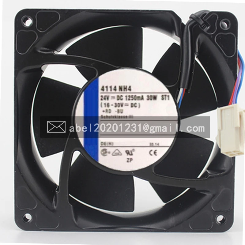 BRAND NEW ORIGINAL 4114NH4 4114 NH 4 DC 24V 30W ALUMINIUM FRAME COOLING FAN 12038 12CM 120*120*38MM
BRAND NEW ORIGINAL 4114NH4 4114 NH 4 DC 24V 30W ALUMINIUM FRAME COOLING FAN 12038 12CM 120*120*38MM